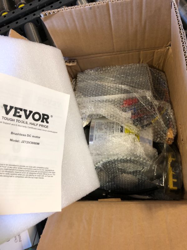 Photo 1 of VEVOR 3000W Electric Brushless DC Motor Kit - 72V 4900rpm Motor with Upgraded Speed Controller and Throttle Grip Kit for Go Karts E-Bike Motorcycle Scooter DIY