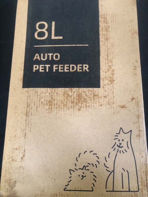 Photo 1 of Automatic Dog Feeder - 8L/34 Cups Large Capacity Automatic Cat Food Dispenser with LCD Screen, Large Food Tray, Battery Operated, Timed Cat Feeder, Up to 50 Portions 6 Meals Per Day, Keeps Fresh
