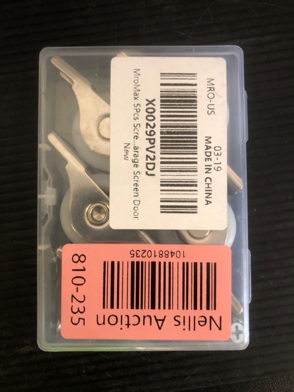 Photo 1 of MroMax 5Pcs Screen Door Rollers 29mm/1.14" Dia White Sliding Wheel Electroplating Sliding Wheel with Stainless Steel Shell for Garage Screen Door