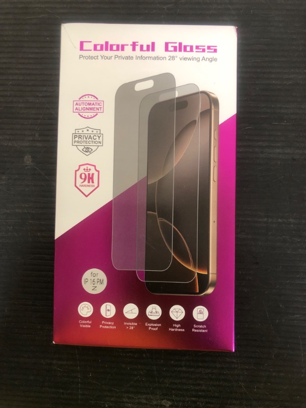 Photo 1 of Ifaeveus 2 Pack Privacy Screen Protector for iPhone 16 Pro Max Tempered Glass 6.9inch Private Saver Anti-Spy Eye Protection Anti-Scratch Full Coverage