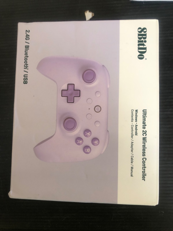 Photo 1 of 8BitDo Ultimate 2C Wireless Controller for Windows PC and Android, with 1000 Hz Polling Rate, Hall Effect Joysticks and Triggers, and Remappable L4/R4 Bumpers (Purple)