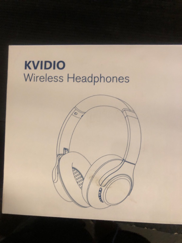 Photo 1 of KVIDIO Bluetooth Headphones Over Ear, 65 Hours Playtime Wireless Headphones with Microphone, Foldable Lightweight Headset with Deep Bass, HiFi Stereo Sound Low Latency for Travel Work Cellphone