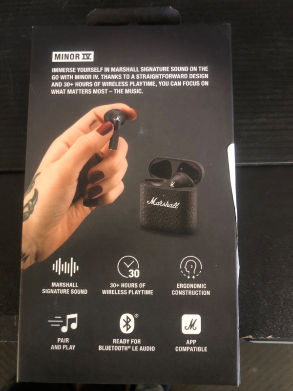Photo 1 of Marshall Minor IV True Wireless Headphone, Black