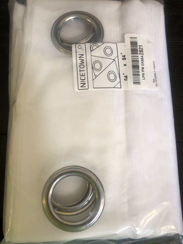 Photo 1 of NICETOWN White Sheer Curtains 84 inches Long - Home Decoration Grommet Airy & Lightweight Elegant Window Treatments with Light Filtering for Bedroom/Living Room (2 Panels, W54 x L84)