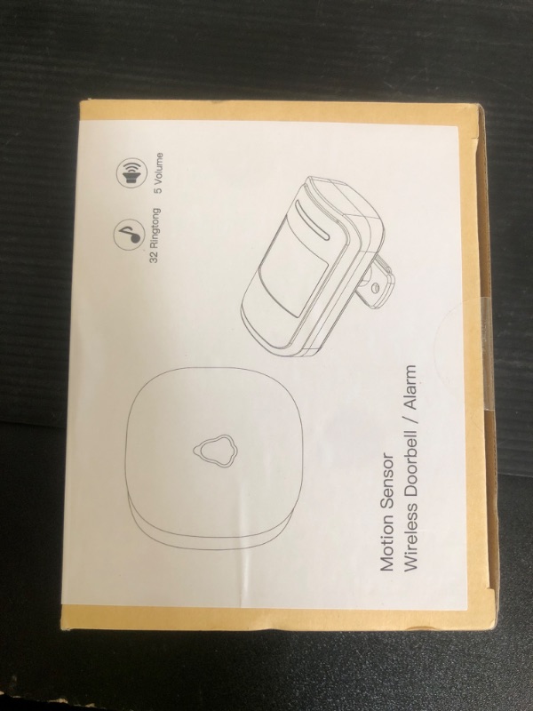 Photo 1 of Motion Sensor Door Chime, METAK Wireless Motion Detector Alarm Indoor for Business When Entering/Home Doorway/Store Entrance/Garage Security, Pet/Elderly/Dementia Monitoring Buzzer,PIR Door Entry Bell
