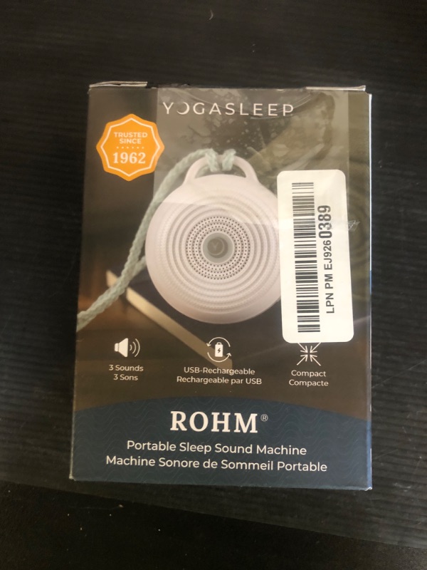 Photo 1 of Yogasleep Rohm Portable White Noise Sound Machine, 3 Soothing Natural Sounds with Volume Control, Sleep Therapy For Adults, Kids & Baby, Noise Cancelling for Office Privacy & Meditation, Registry Gift