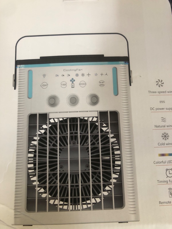 Photo 1 of Battery Powered Air Conditioner 6000mAh,Rechargeable Small Air Conditioner for Room,Personal Air Cooler with Mist,Timer,Light,Portable Mini AC Unit Cooling Fan for Camping,Tent,Car,Desktop,Bedroom