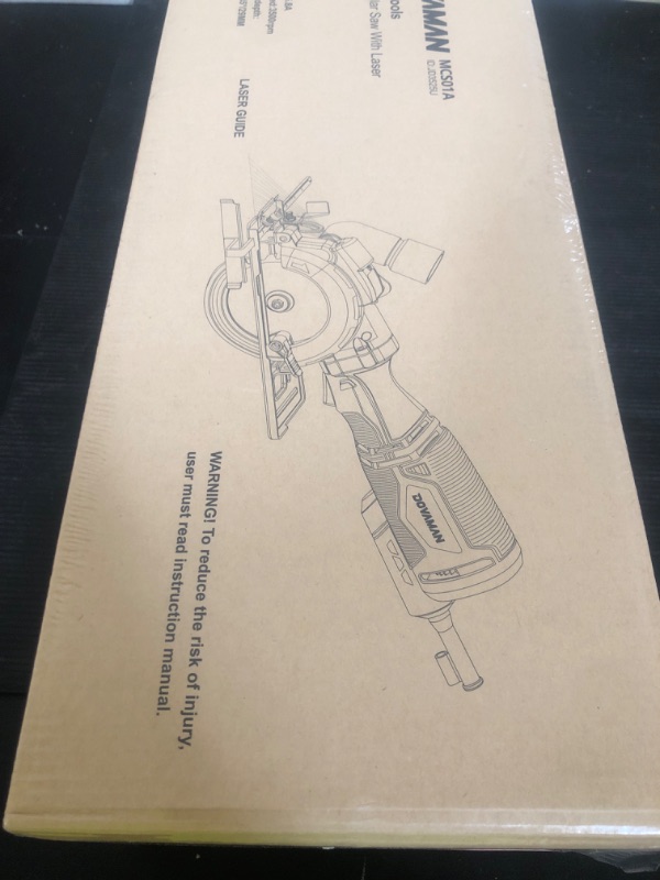 Photo 1 of DOVAMAN Circular Saw, 5.8A 4-1/2" Circular Saw w/Laser, Metal Auxiliary Handle, 6 Blades (4½", 4¾"), Cutting Depth 1-11/16" (90°), 1-3/8" (45°), Ideal for Wood, Soft Metal, Plastic, Tile - MCS01A