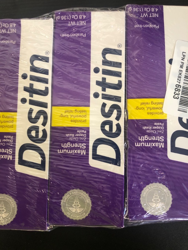 Photo 1 of Desitin Maximum Strength Diaper Rash Paste 4 oz tube (Pack of 3)