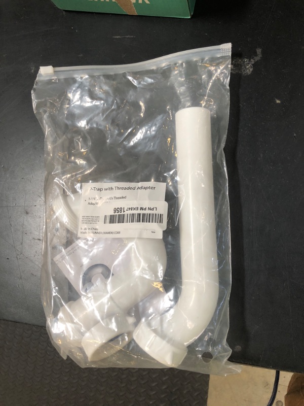 Photo 1 of (1 Pack) Yariwiz White 1 1/4 Inch Basin Sink Drain Pipe Tubular Kit, Not Used for Kitchen Sink KSD-003W