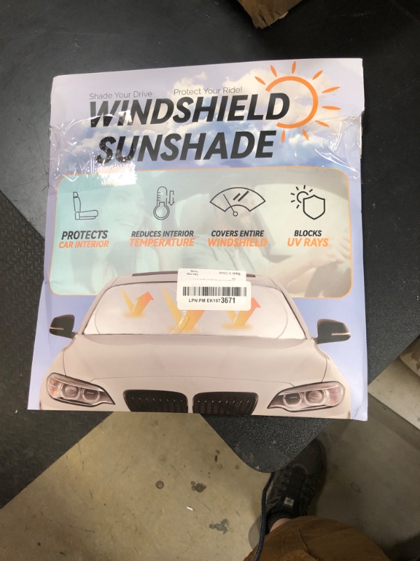 Photo 1 of Sunshade for Ford F350 Windshield Sun Shade for Ford Super Duty F250 F450 F550 2017 2018-2024 2025 F-450 F-550 2Door 4Door Pickup Truck Accessories Front Window Shield Windshield Cover UV Sun Visor
