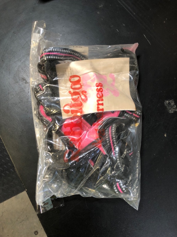 Photo 1 of rabbitgoo Dog Harness No Pull with 2 Leash Clips, Adjustable Soft Padded, Reflective Oxford No Choke Pet Vest with Easy Control Handle for Medium Sized Dogs, Hot Pink, M