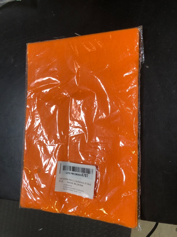 Photo 1 of Orange Felt Squares - 6PCS Soft Felt Squares, 8x12 A4, 1.5mm, For Sewing, Patchwork, Decoration, Embroidering, DIY Craft