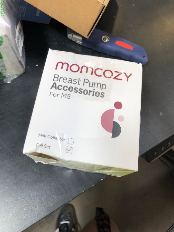 Photo 1 of Momcozy Full Set Collector Cup Only Compatible with Momcozy M5 NOT for Others. Original M5 Breast Pump Replacement Accessories (160ml, with Double-Sealed Flange 24mm)