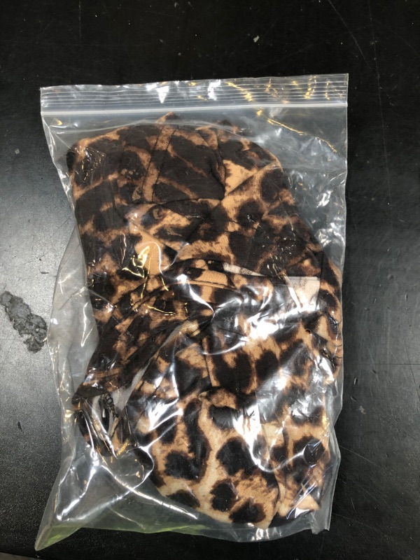 Photo 1 of Halloween Leopard Cheetah Ears Headband Cosplay Halloween Costume Hair Head Accessories for Women Girls Cosplay Halloween Leopard Print Headband Hair Band Cheetah Leopard Cat Ears Headband Brown