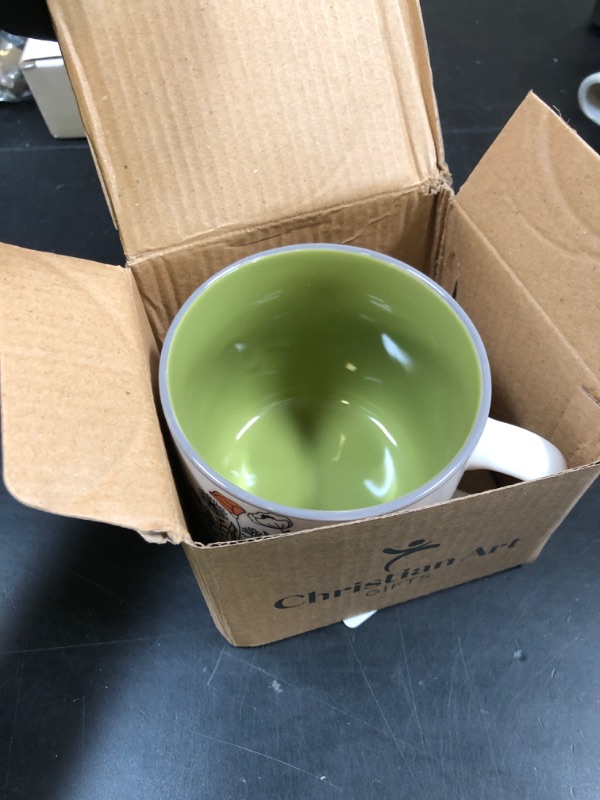 Photo 1 of Christian Art Gifts Sage Green Floral Ceramic Coffee Mug – 15 oz. Microwave and Dishwasher-safe Inspirational Scripture Coffee and Tea Mug for Friends with Bible Verse: Sweet Friendship –Proverbs 27:9