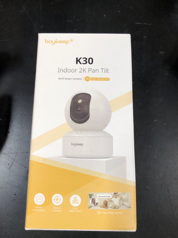Photo 1 of BoyKeep Indoor Camera - 2K Pet Camera, 5G/2.4GHz WiFi Cam for Baby Monitor with Phone App, 360° Pan & Tilt, 2-Way Audio, Color Night Vision, New for 2025 with 12s Free Cloud Storage