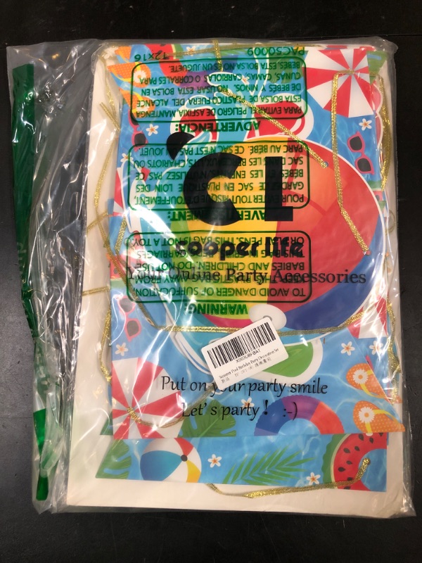 Photo 1 of Pool Birthday Party Decorations Set Swimming Pool Happy Birthday Banners Pool Party Cake Topper Cupcake Toppers Tableware Balloons Summer Beach Party Supplies