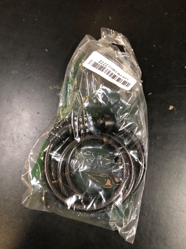 Photo 1 of Combination Bike Cable Lock - 4 Digit, 32 inch Long Coiled Security Resettable Cable Lock, Anti-Theft Accessories for Mountain Bike, Road Bike, Electric Bicycle, Scooter
