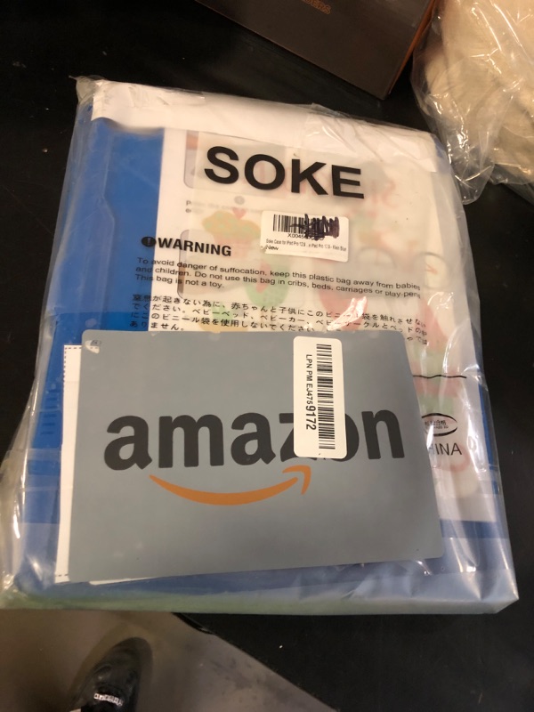 Photo 1 of Soke Case for iPad Pro 12.9 Inch 6th/5th/4th Generation(2022/2021/2020 Release), Rugged Shockproof Protective Cover with Built-in Kickstand for Apple iPad Pro 12.9 - Klein Blue