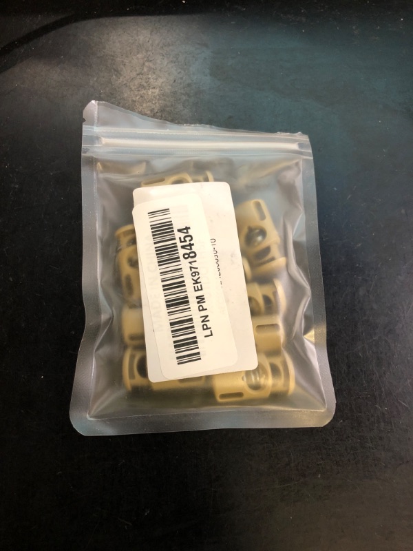 Photo 1 of DYZD Plastic Cord Locks End Spring Stop Toggle Stoppers Multi-Colour (10PCS, Khaki)