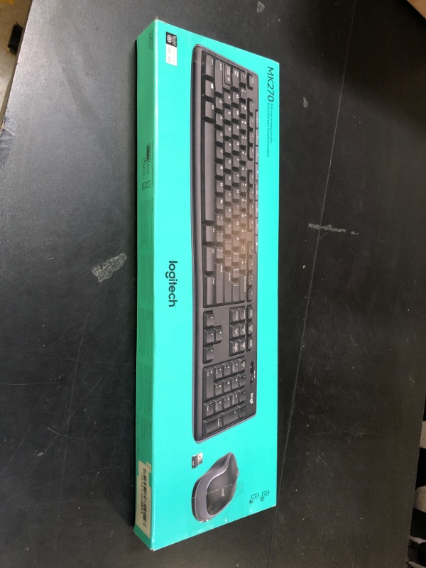 Photo 1 of Logitech MK270 Wireless Keyboard and Mouse Combo for Windows, 2.4 GHz, 8 Multimedia Keys, PC, Laptop, Wireless Keyboard Compact Mouse Combo - Black