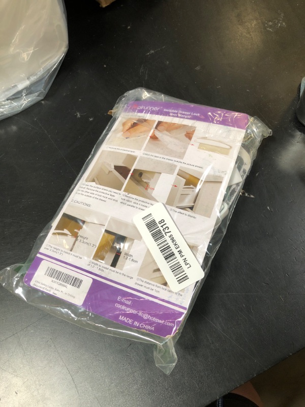 Photo 1 of Coolrunner Child Safety Drawer Locks, 8 Pack Safety Invisible Drawer Latches with Strong Adhesive for Baby Care,Only fit for Some Drawer, Please See Below Before Buying