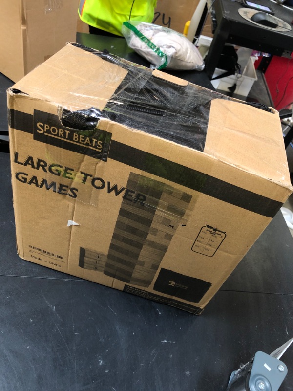 Photo 1 of SPORT BEATS Outdoor Games Large Tower Game 54 Blocks Stacking Game Includes Carry Bag and Scoreboard