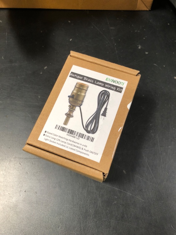 Photo 1 of Lamp Rewire Kit,Lamp Socket Replacement Kit,Antique Brass Light Socket with Matching Electric Cord Set,DIY Lamp Making Kit Lamp Wiring Kit with All Essential Hardware (Bronze, 1)
