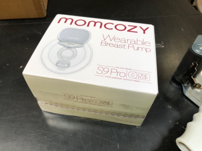 Photo 1 of Momcozy S9 Pro Upgraded Wearable Breast Pump, Hands-Free Design with Extended Battery Life & LED Display, Double Electric Portable Pump with 2 Modes & 9 Levels, 24mm, 1-Pack, Gray