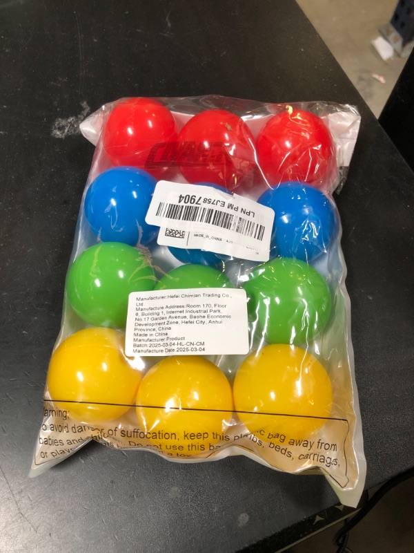 Photo 1 of Civaner 12 Pcs Multi Colored Replacement Bulldozer Toy Balls 1.75 Inch Plastic Crush Proof Soft Air Filled Ocean Balls for Toddlers