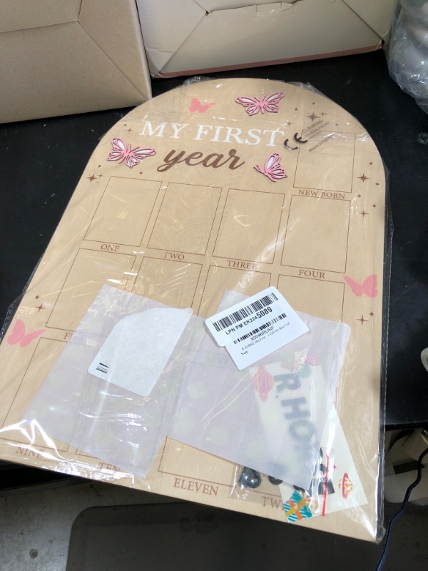 Photo 1 of R HORSE My First Year Photo Frame Board, 3D Butterfly Baby First Year Picture Frame 12 Months Milestone Display Wood Board Baby Keepsake 1st Birthday Nursery Decor Gift for Boy Girl