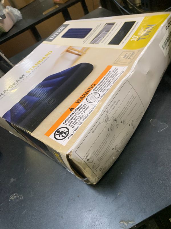 Photo 1 of Intex 64757E Dura-Beam Standard Downy Air Mattress: Fiber-Tech - Twin Size - 10in Bed Height - 300lb Weight Capacity - Pump Sold Separately