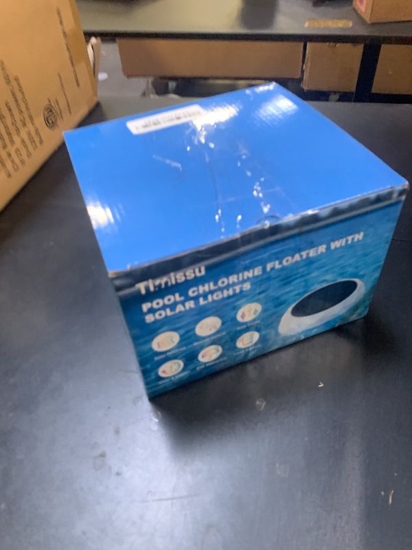 Photo 1 of Timissu Pool Chlorine Floater, Floating Chlorine Tablet Floater with Solar Lights, Fits 1 and 3 Inch Tablets, Remote Control Pool Floater Dispenser for Small Large Pool Hot Tub Spa