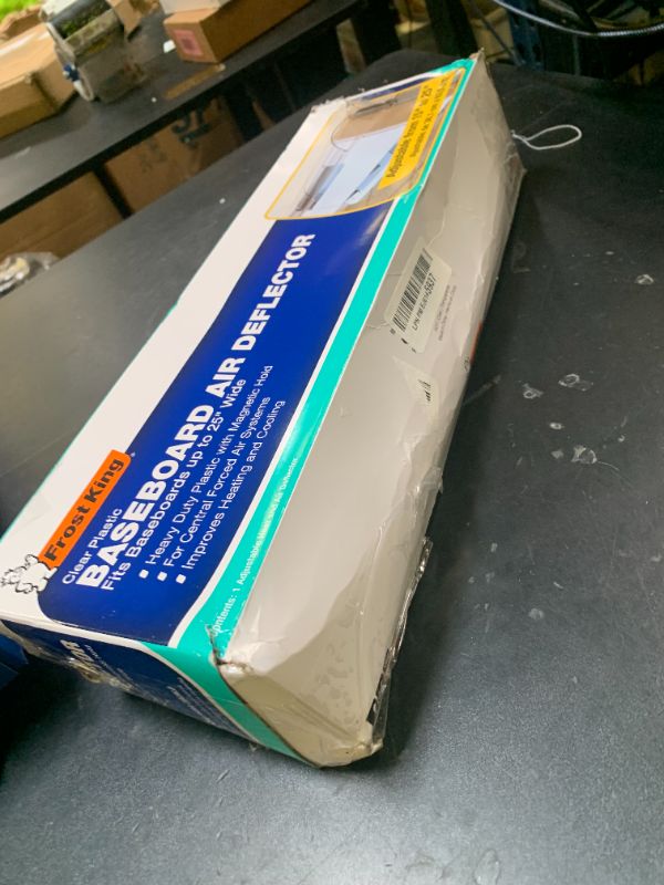Photo 1 of Frost King HD11 Baseboard Air Deflector, Heavy Duty, Clear Plastic with Magnetic hold, Fits baseboards up 25' wide, Adjustable 15" to 25"