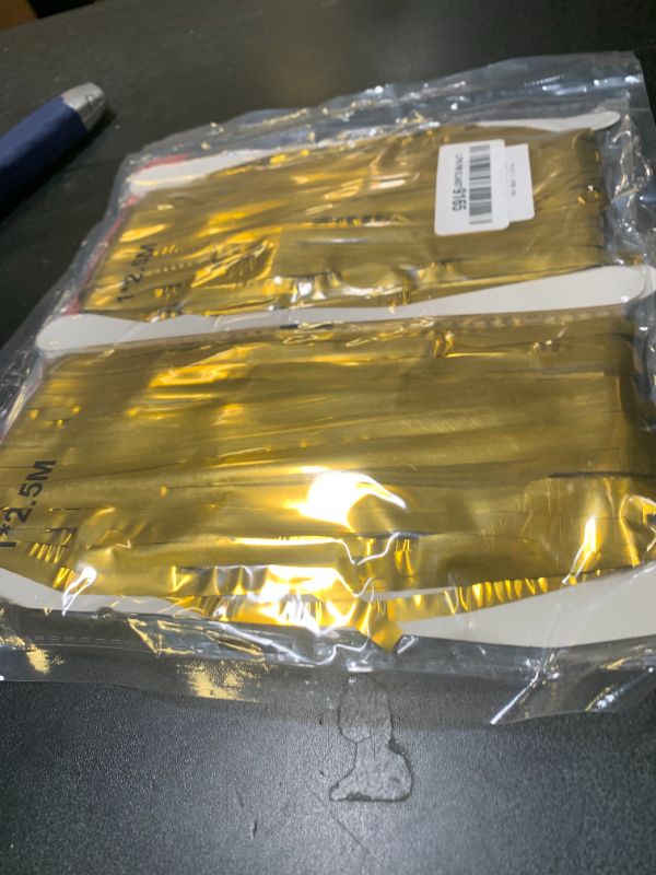 Photo 1 of Gold Backdrop Party Decorations 3.3 x 8.2 ft, 2 Pack Tinsel Foil Fringe Curtains Photo Booth Props, Golden Birthday Decor Door Streamers Backdrop for Graduation Disco Bachelorette Baby Shower