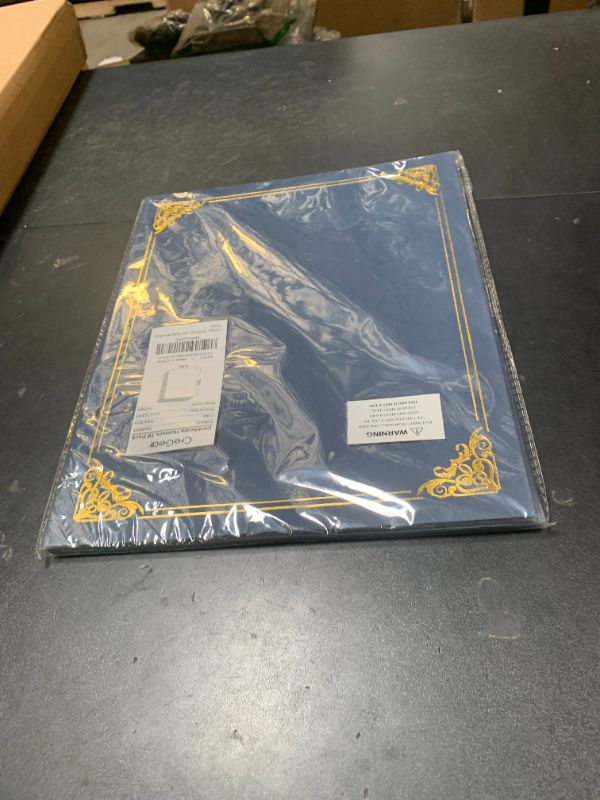 Photo 1 of CreGear 10 Pack Certificate Holders 8.5 x 11, Navy Blue Diploma Holders Certificate Covers with Gold Foil Border, Award Certificates Holder for Letter Size 8.5 x 11, Documents, Graduation