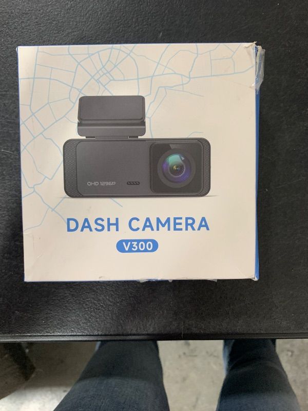 Photo 1 of no rear CAM ---------------------------------------Dash Cam 1296P Front Dashcam, V300 WiFi Dash Camera for Cars with App, Night Vision, Mini Hidden Single Car Camera, Loop Recording, 24H Parking Mode, Support 256GB Max, Black