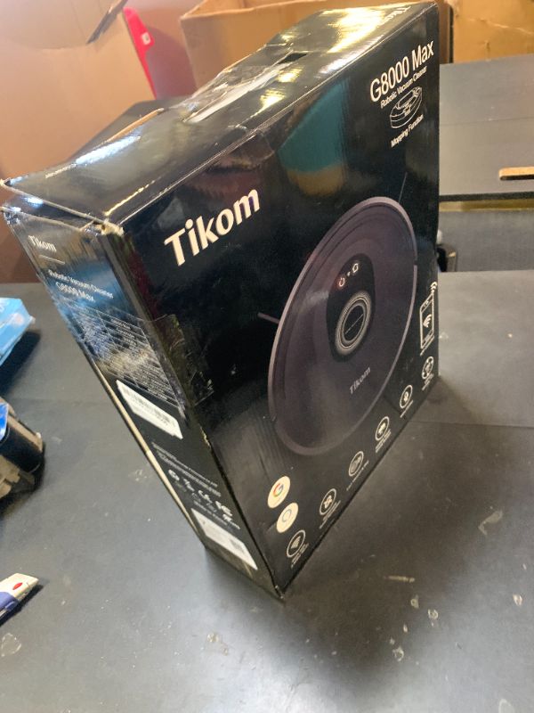 Photo 1 of Tikom Robot Vacuum and Mop Combo, 5000Pa Robotic Vacuum Cleaner, 150 Min Max, App & Remote Control, Ideal for Hard Floor, Carpet, Pet Hair, Self-Charge(G8000 Max)