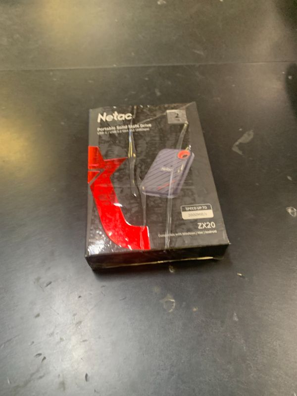 Photo 1 of Netac 2TB Extreme Portable NVMe SSD Up to 2000MB/s Read 1700MB/s Write Speed USB 3.2 Gen.2 Business Travel Drive Essential External Solid State Drives Supports Win to Go, ZX20