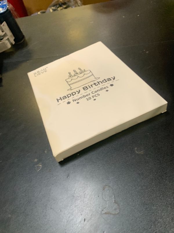 Photo 1 of Beanlieve 10-Pieces Numeral Birthday Candles - Cake Numeric Candles Number 0 1 2 3 4 5 6 7 8 9,Used for Cake Decoration on Birthday Parties and Wedding Anniversary Celebrations(Champagne Gold)
