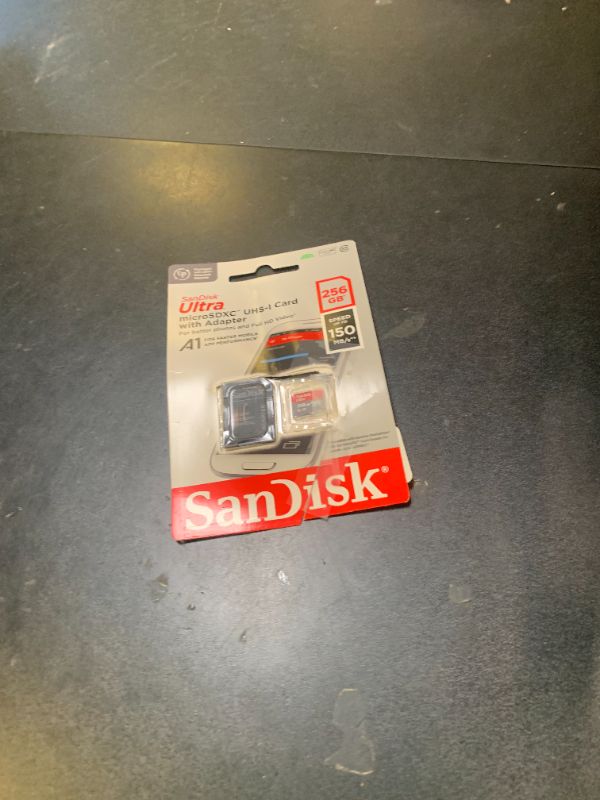 Photo 1 of SanDisk 256GB Ultra microSDXC UHS-I Memory Card with Adapter - Up to 150MB/s, C10, U1, Full HD, A1, MicroSD Card - SDSQUAC-256G-GN6MA [New Version]