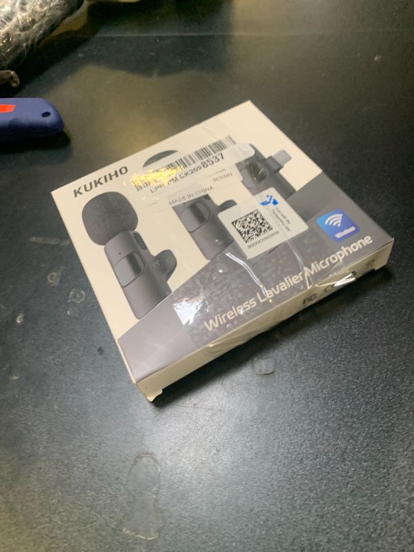 Photo 1 of 2 Pack Wireless Lavalier Microphone for iPhone iPad and Android Phone, Lapel Mic Plug and Play Wireless Mic Noise Reduction Mini Microphone for Video Recording Interview Podcast Vlog YouTube Tiktok