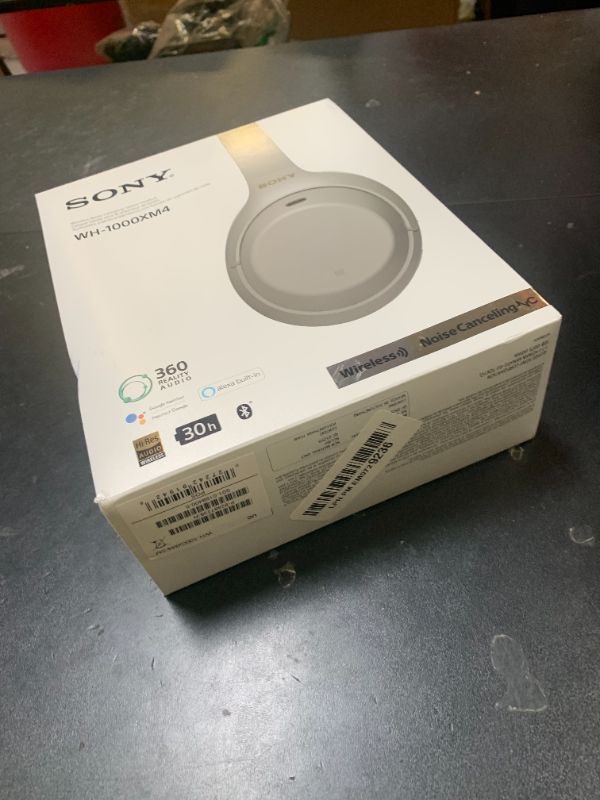 Photo 1 of Sony WH-1000XM4 Wireless Premium Noise Canceling Overhead Headphones with Mic for Phone-Call and Alexa Voice Control, Silver WH1000XM4
