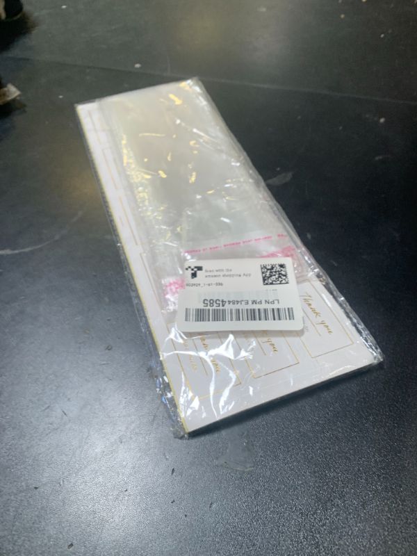 Photo 1 of 100pcs Pistachio Chocolate Bar Wrappers with 120pcs Thank You Stickers, 7.87" X 2.36"Clear Self Sealing Candy Bar Wrappers for Candy Bar, Cookies, Treat, Party Favor
