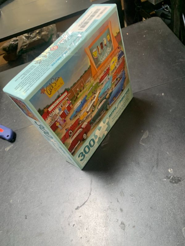 Photo 1 of Bits and Pieces – 300 Piece Jigsaw Puzzle for Adults – Drive Inn - Classic Americana Jigsaw Puzzle by Artist Kay Lamb Shannon, Completed Puzzle Size: 18" x 24"