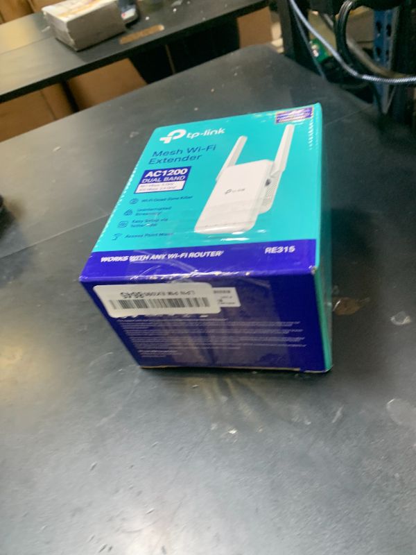 Photo 1 of TP-Link AC1200 WiFi Extender, 2025 Wirecutter Best WiFi Extender, 1.2Gbps home signal booster, Dual Band 5GHz/2.4GHz, Up to 1600 Sq.ft and 32 Devices, EasyMesh Compatible, One Ethernet Port (RE315)