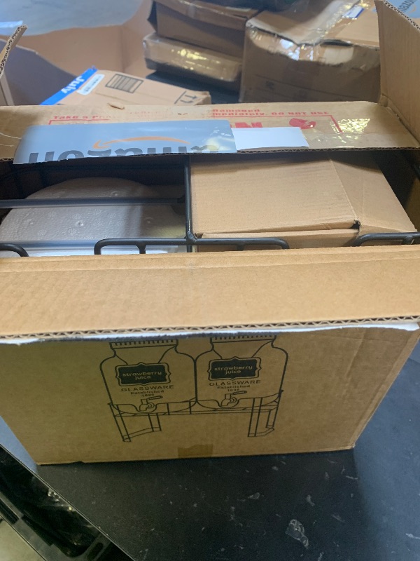 Photo 1 of 1 Gallon Glass Drink Dispensers For Parties 2PACK.Beverage Dispenser,Glass Drink Dispenser With Stand And Stainless Steel Spigot 100% Leakproof.Lemonade Dispenser With Ice Cylinder.Laundry Detergent