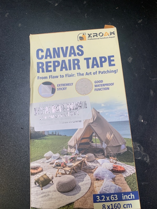 Photo 1 of Canvas Repair Tape, 3.2 x 63 Inch Waterproof Heavy Duty Fabric Tape for Furniture, Self Adhesive Canvas Repair Patches for Boat Covers, Sofas, Tents, Louge Chairs, Canopy, Awning Dark Gray