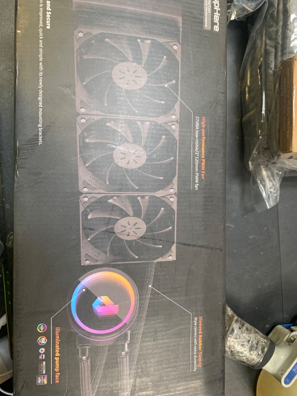Photo 1 of upHere Liquid CPU Cooler,AIO Cooler 360mm Radiator Compatible with LGA 1851/1700/2011/2066 & AMD AM5/AM4, 3 X 120 PWM RGB Fan Water Cooler CPU,2500 RMP Water Cooling Systems 17dBA